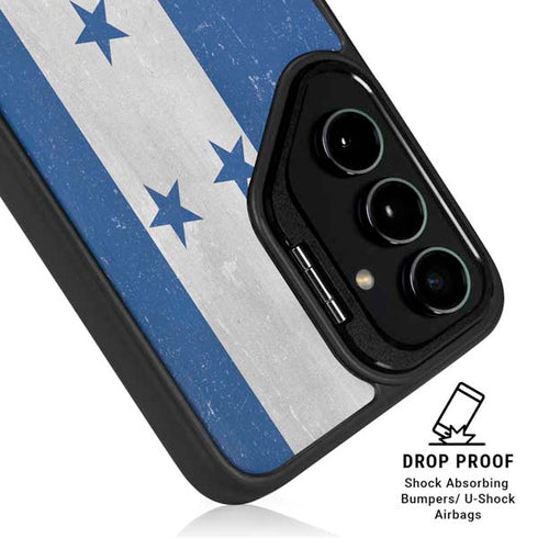 Honduras Flag Distressed Galaxy S25 Kickstand Case